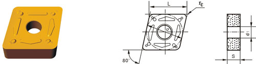 Indexable Inserta Tipo?C CNMG-ZG