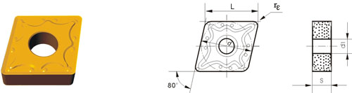 Indexable Inserta Tipo?C CNMG-ZR53