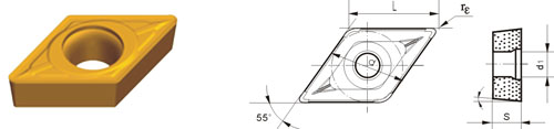 Indexable Inserta Tipo?D DCMT-HMM