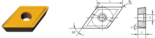 Indexable Inserta Tipo?D DCMT-V