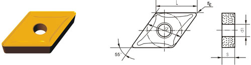 Indexable Inserta Tipo?D DNMM-ZF