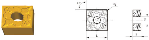 Indexable Inserta Tipo?S SNMG-ZMF