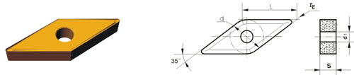 Inserts amovibles Type?V VNMM-V